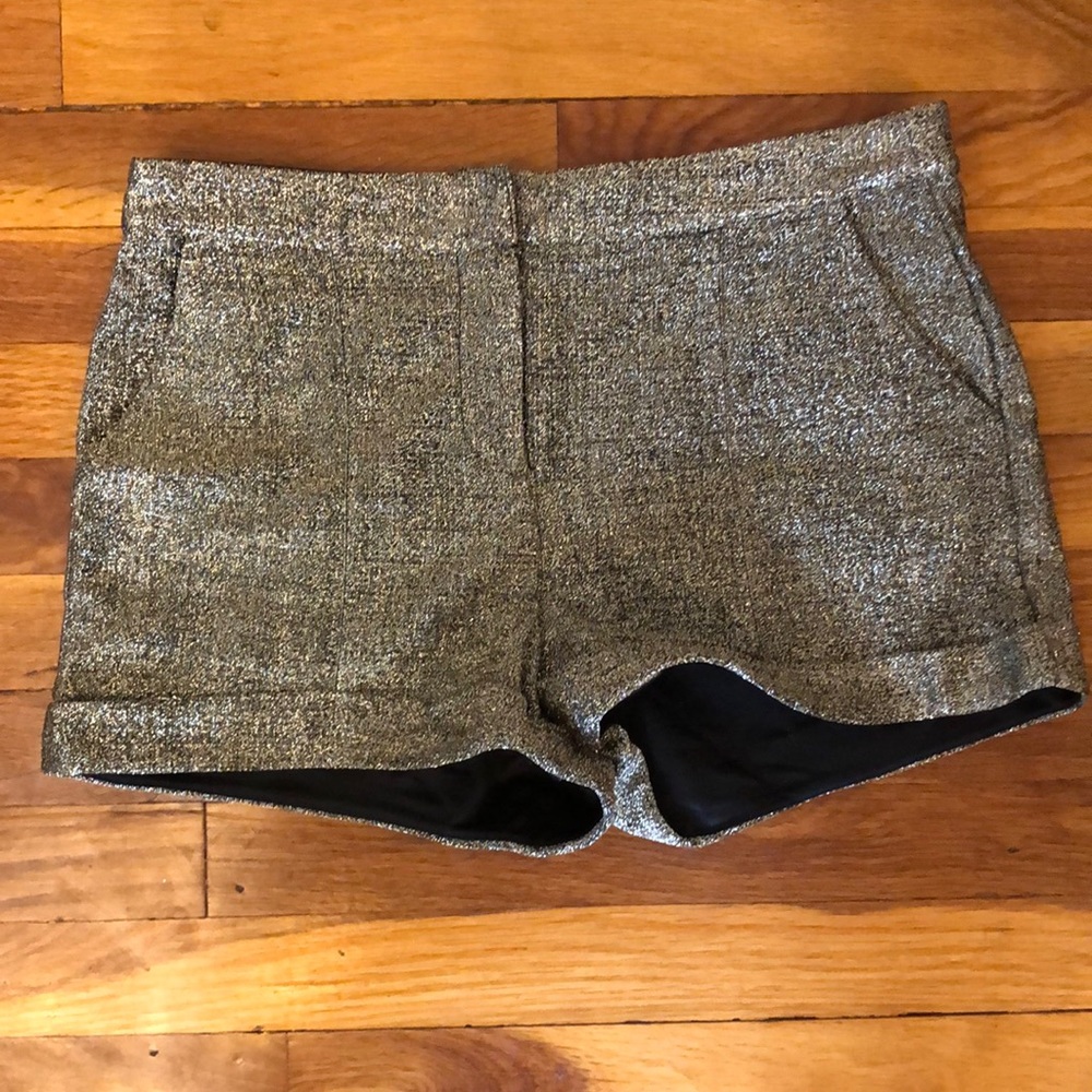 Forever 21 Gold Sparkly Shorts